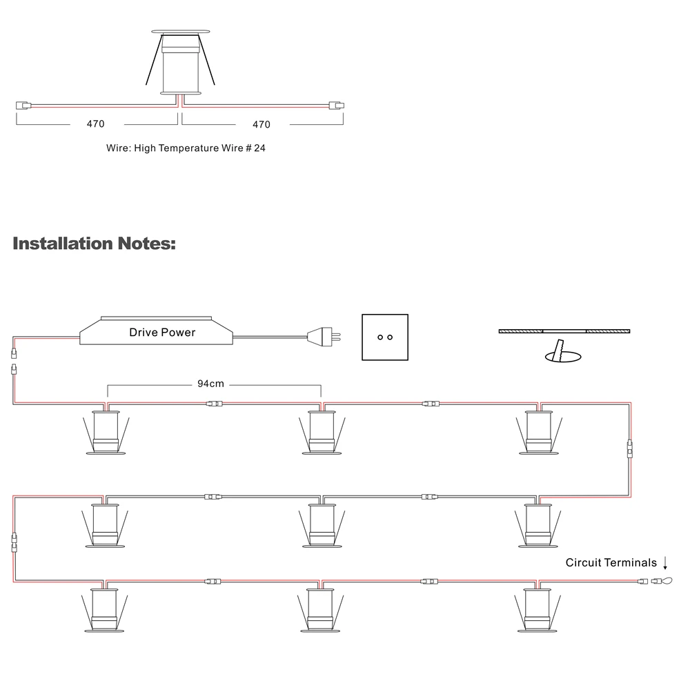 Description Picture 6 of itemIndoor Mini LED Spotlight 9PCS 1W With Driver Dimmable 85-277V Recessed Ceiling Light Kitchen Stairs Showcase Cabinet Downlight