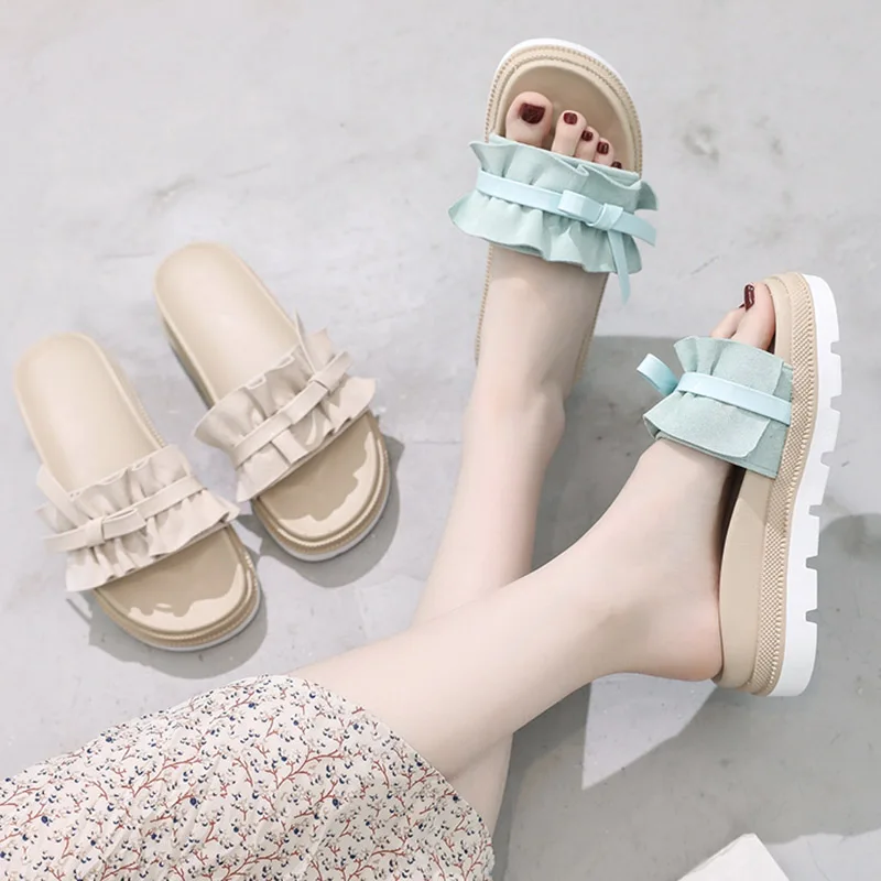 2019 Summer Fashion Platform Slippers Butterfly-Knot Woman Slippers Slides Flat on Platform Shoes Ladies zapatos mujer 7370
2019 Summer Fashion Platform Slippers Butterfly-Knot Woman Slippers Slides Flat on Platform Shoes Ladies zapatos mujer 7370