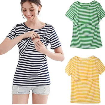 2020 Summer Striped Maternity Nursing T Shirt Women Breastfeeding Clothes for pregnant women Nursing Tees Tops Pregnancy Tshirt
2020 Summer Striped Maternity Nursing T Shirt Women Breastfeeding Clothes for pregnant women Nursing Tees Tops Pregnancy Tshirt