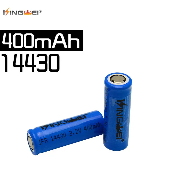Kingwei 4 шт. 3 2 В IFR 14430 LiFePO4 аккумулятор 400 мАч аккумуляторная батарея для фонарика