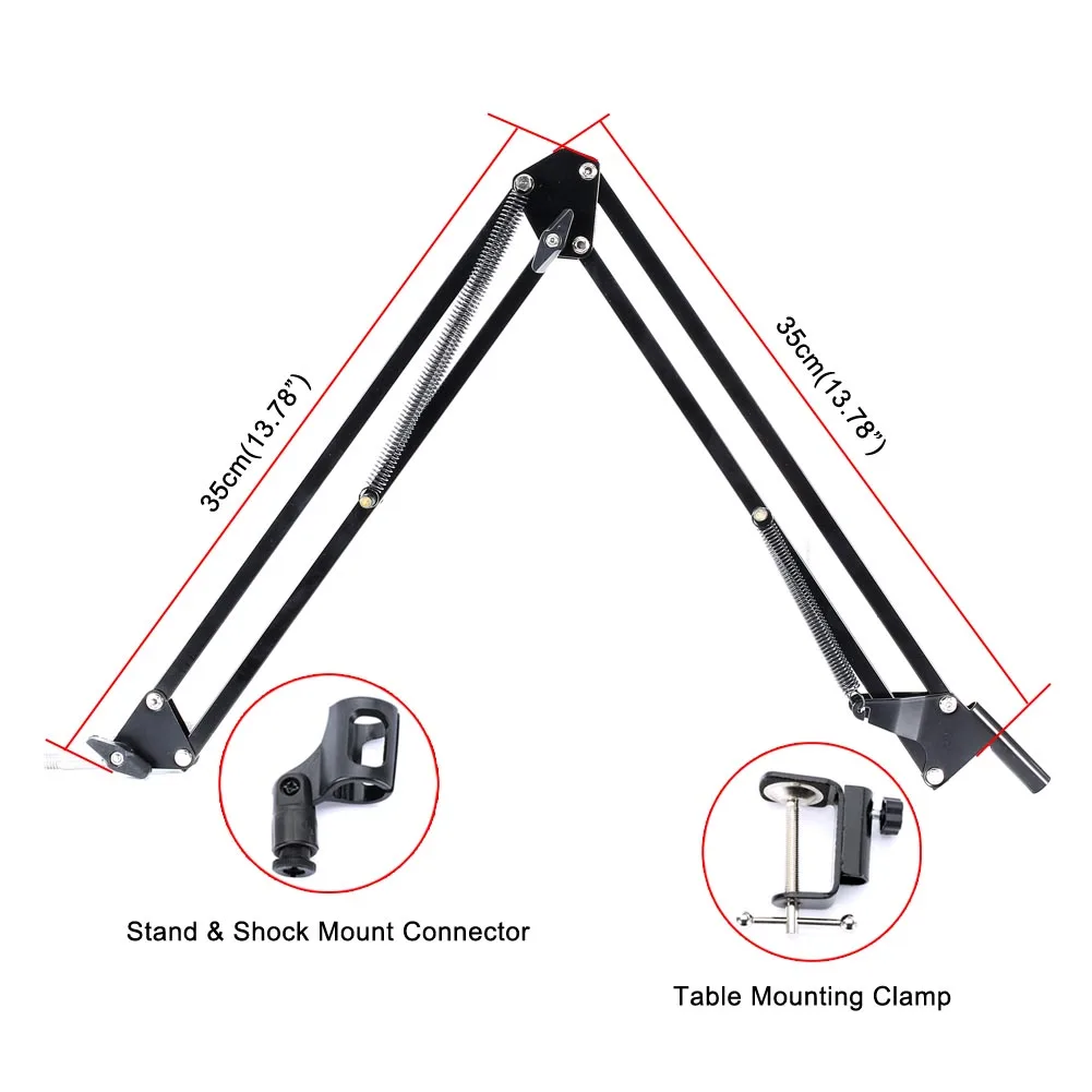 Condenser Microphone Wired Scissor Arm Stand Metal Shock Mount Pop Filter Sound Recording For Chatting Singing New Arrival
Condenser Microphone Wired Scissor Arm Stand Metal Shock Mount Pop Filter Sound Recording For Chatting Singing New Arrival