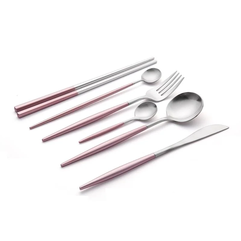 4 6pcs Silverware Gold Cutlery Dinner Fork Knives Teaspoon Tableware Stainless Steel Golden Pink Dinnerware set Luxury Wedding
4 6pcs Silverware Gold Cutlery Dinner Fork Knives Teaspoon Tableware Stainless Steel Golden Pink Dinnerware set Luxury Wedding