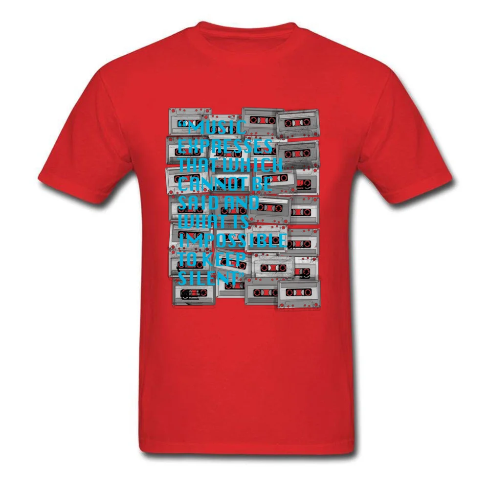 Music Is my Life Brand New Short Sleeve cosie T-Shirt 100% Cotton O-Neck Men's T Shirt Casual Tops & Tees ostern Day Music Is my Life red