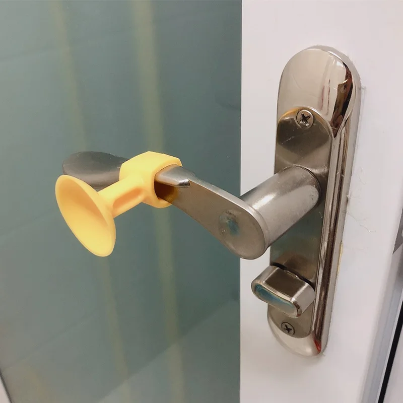 

Perforation Free Silicone Door Stoppers Anti-Collision Door Handle Doorknob Bumper HTQ99