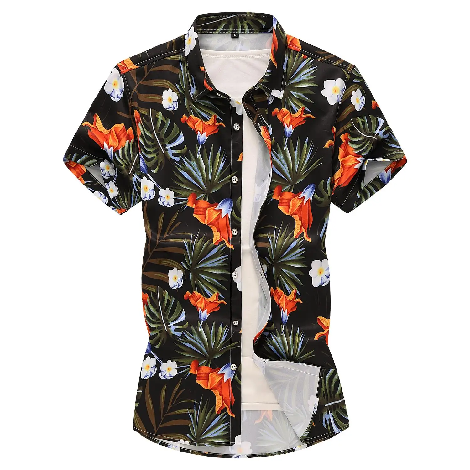 Hawaiian Shirt for Men clothing Evening Dress Casual Social Shirt Plus size Short sleeve Blouse Men Summer Black White
Hawaiian Shirt for Men clothing Evening Dress Casual Social Shirt Plus size Short sleeve Blouse Men Summer Black White