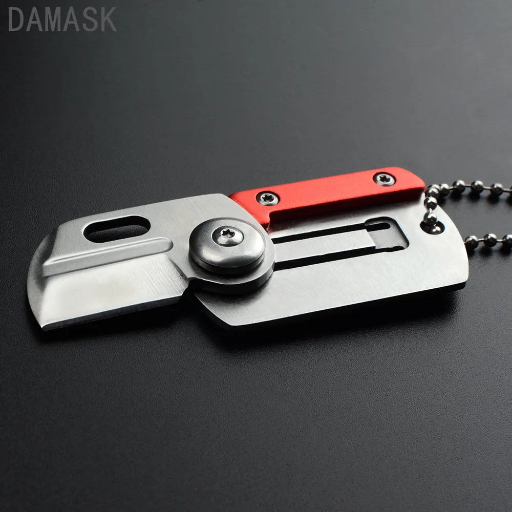 DAMASK Brand EDC Hanging Key Chain Pocket Knife Mini Folding Blade Key Ring Dog Tag Knife Outdoor Survival Multifunctional Tools
DAMASK Brand EDC Hanging Key Chain Pocket Knife Mini Folding Blade Key Ring Dog Tag Knife Outdoor Survival Multifunctional Tools