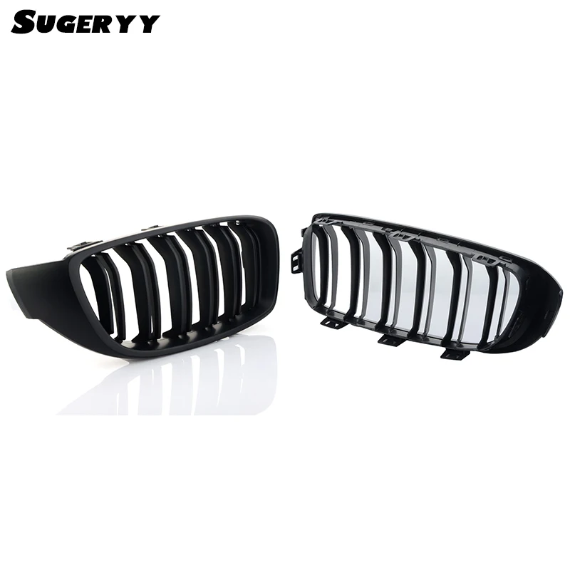 SUGERYY Deep Black Double Lines Front Grill Kidney Grille For BMW 4 Series F32 Coupe F33 Cabrio F82 M4 Coupe 2014-2016
SUGERYY Deep Black Double Lines Front Grill Kidney Grille For BMW 4 Series F32 Coupe F33 Cabrio F82 M4 Coupe 2014-2016