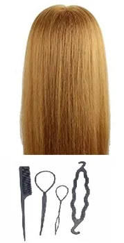 CAMMITEVER 20'' Synthetic Golden Hair Cosmetology Training Mannequin Head with Training Tools
CAMMITEVER 20'' Synthetic Golden Hair Cosmetology Training Mannequin Head with Training Tools