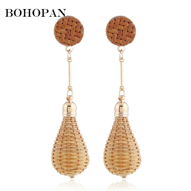 Handmade Vine Weave Geometric Earrings For Women Water Drop Shape Circle Long Earrings Jewelry Accessories Pendientes Mujer Moda
Handmade Vine Weave Geometric Earrings For Women Water Drop Shape Circle Long Earrings Jewelry Accessories Pendientes Mujer Moda