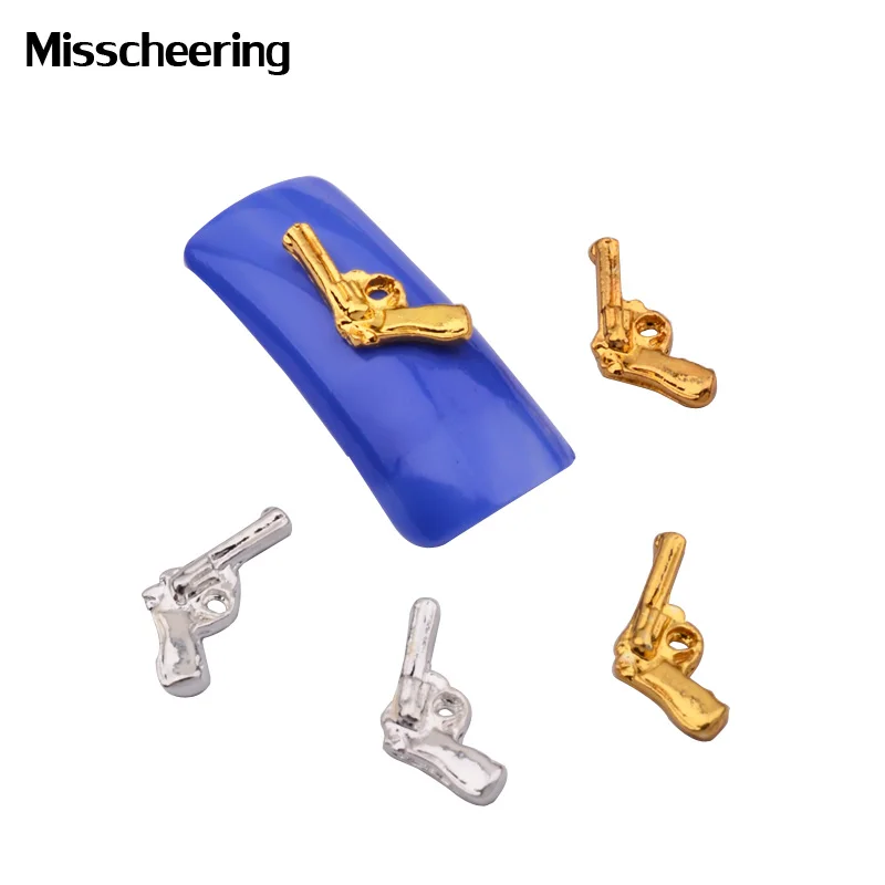 10pcs/pack Gold Silver Gun 3d Nail Art Decorations New Charm Glitter DIY Beauty Salon Alloy Nail Tools
10pcs/pack Gold Silver Gun 3d Nail Art Decorations New Charm Glitter DIY Beauty Salon Alloy Nail Tools