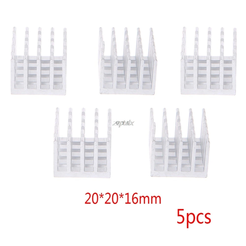 Heat Sink 5pcs 19148MM Silver Slotted