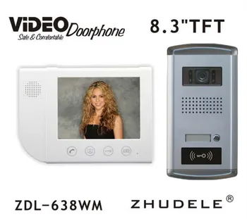ZHUDELE Top quality 8.3"TFT Color LCD Display Video Door Phone Visual Intercom Doorbell ID Unlocking RFID Camera Night Vision1v1
ZHUDELE Top quality 8.3"TFT Color LCD Display Video Door Phone Visual Intercom Doorbell ID Unlocking RFID Camera Night Vision1v1