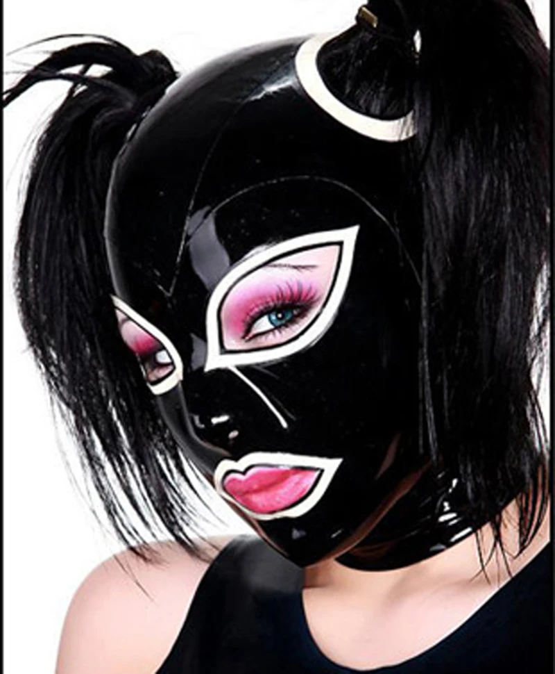 Unisex Latex hood rubber mask pull-through holes for hair plus size Hot sale Customize service
Unisex Latex hood rubber mask pull-through holes for hair plus size Hot sale Customize service