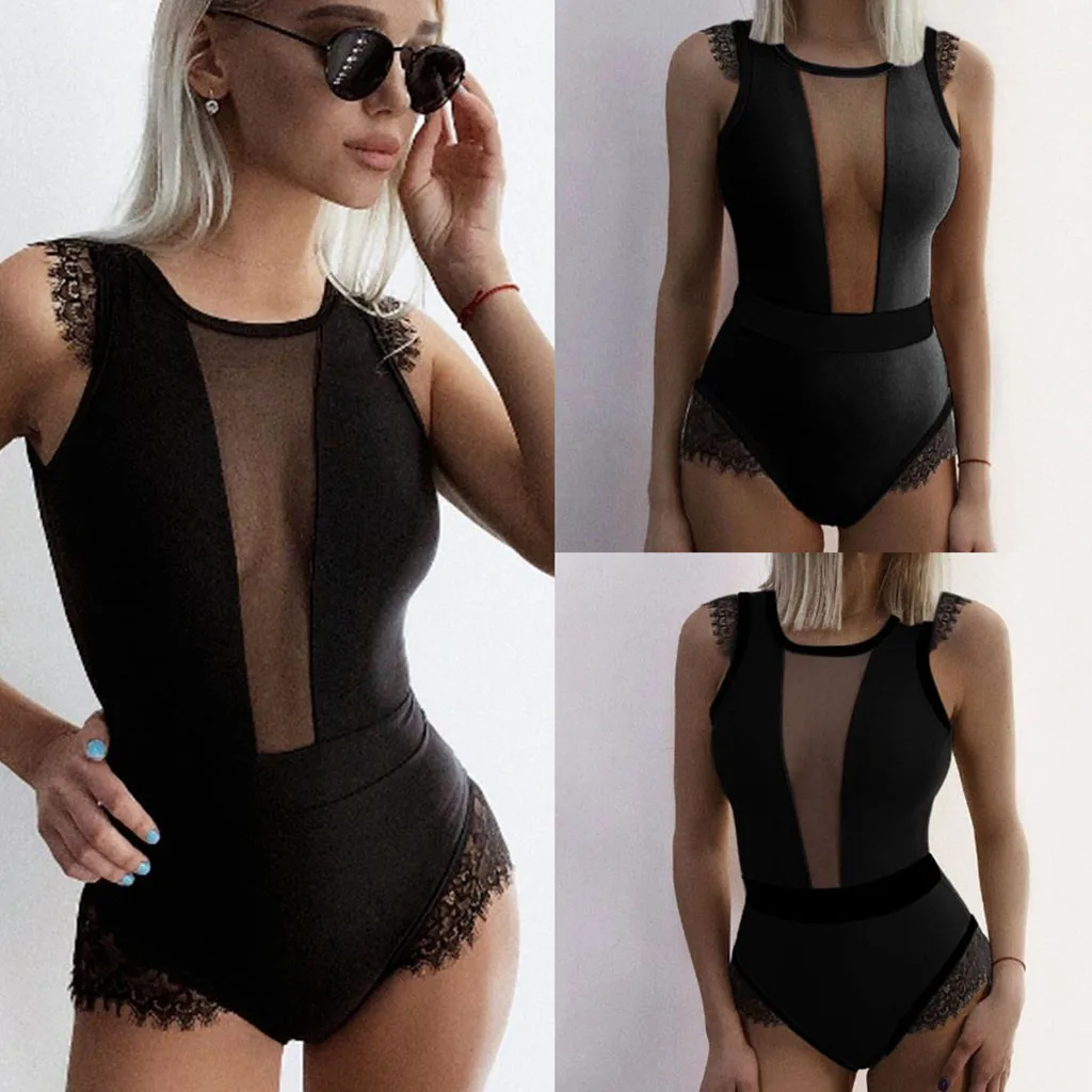 2019 Summer Swimwear Summer Womens Fashion Sexy Lace Solid One Piece Swimwear Bikin Bathing Suits Bodysuit Monokini
2019 Summer Swimwear Summer Womens Fashion Sexy Lace Solid One Piece Swimwear Bikin Bathing Suits Bodysuit Monokini
