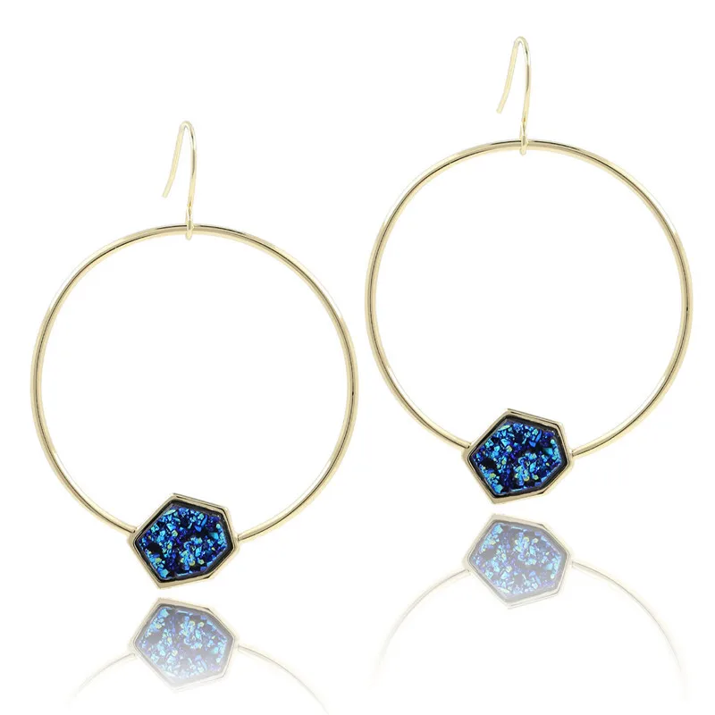 Fashion Earrings Women 2019 Round Loop Statement Earring for Women Fashion Jewelry Trendy Blue Druzy Charm Drop Pendant Earring
Fashion Earrings Women 2019 Round Loop Statement Earring for Women Fashion Jewelry Trendy Blue Druzy Charm Drop Pendant Earring