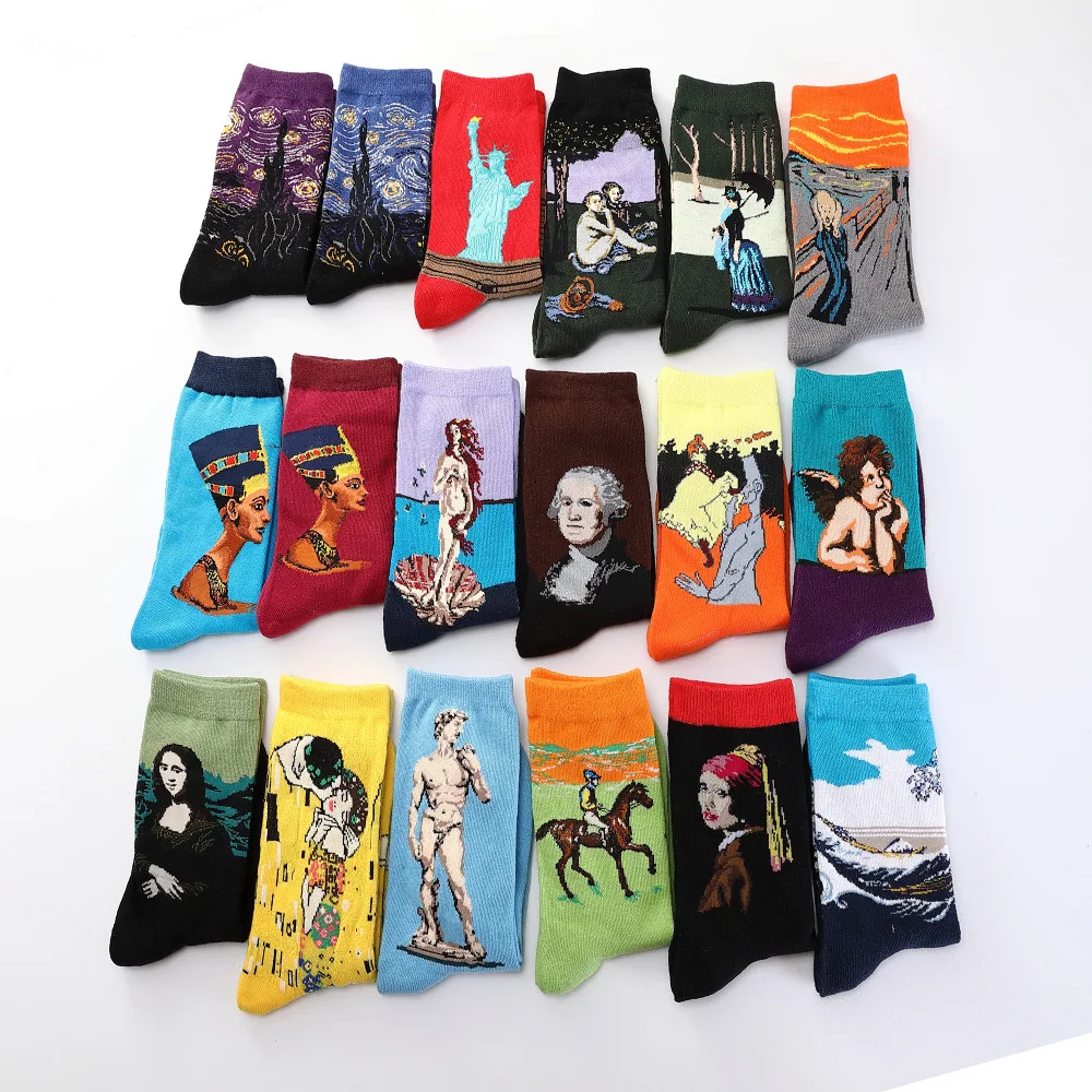 Hot Starry Night Autumn Winter Retro Women Personality Art Van Gogh Mural World Famous Painting Male Socks Oil Funny Happy Socks
Hot Starry Night Autumn Winter Retro Women Personality Art Van Gogh Mural World Famous Painting Male Socks Oil Funny Happy Socks