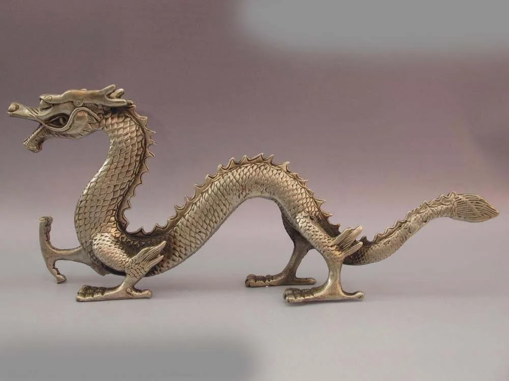 Chinese White Copper Bronze Silver Feng shui Wealth Auspicious Fly Dragon Statue SD 506
Chinese White Copper Bronze Silver Feng shui Wealth Auspicious Fly Dragon Statue SD 506