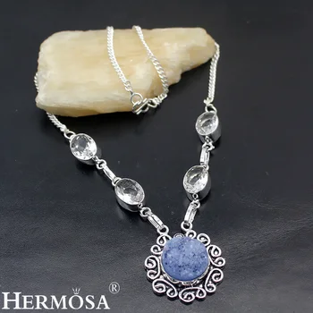 HERMOSA Jewelry Unique Fashion Semi-Precious Stones Agafe Druzg Drusy 925 Sterling Silver Women Necklace 19 inches LM60
HERMOSA Jewelry Unique Fashion Semi-Precious Stones Agafe Druzg Drusy 925 Sterling Silver Women Necklace 19 inches LM60