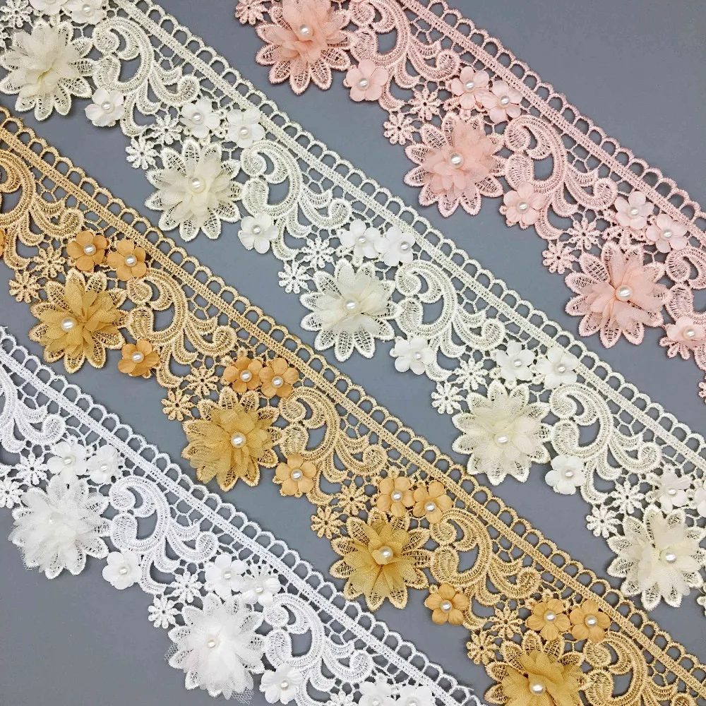 1 yard Pearl Flower Fashion Nigerian Lace Edge Trim Fabric Ribbon Embroidered Applique Handmade DIY Wedding Dress Sewing Craft
1 yard Pearl Flower Fashion Nigerian Lace Edge Trim Fabric Ribbon Embroidered Applique Handmade DIY Wedding Dress Sewing Craft