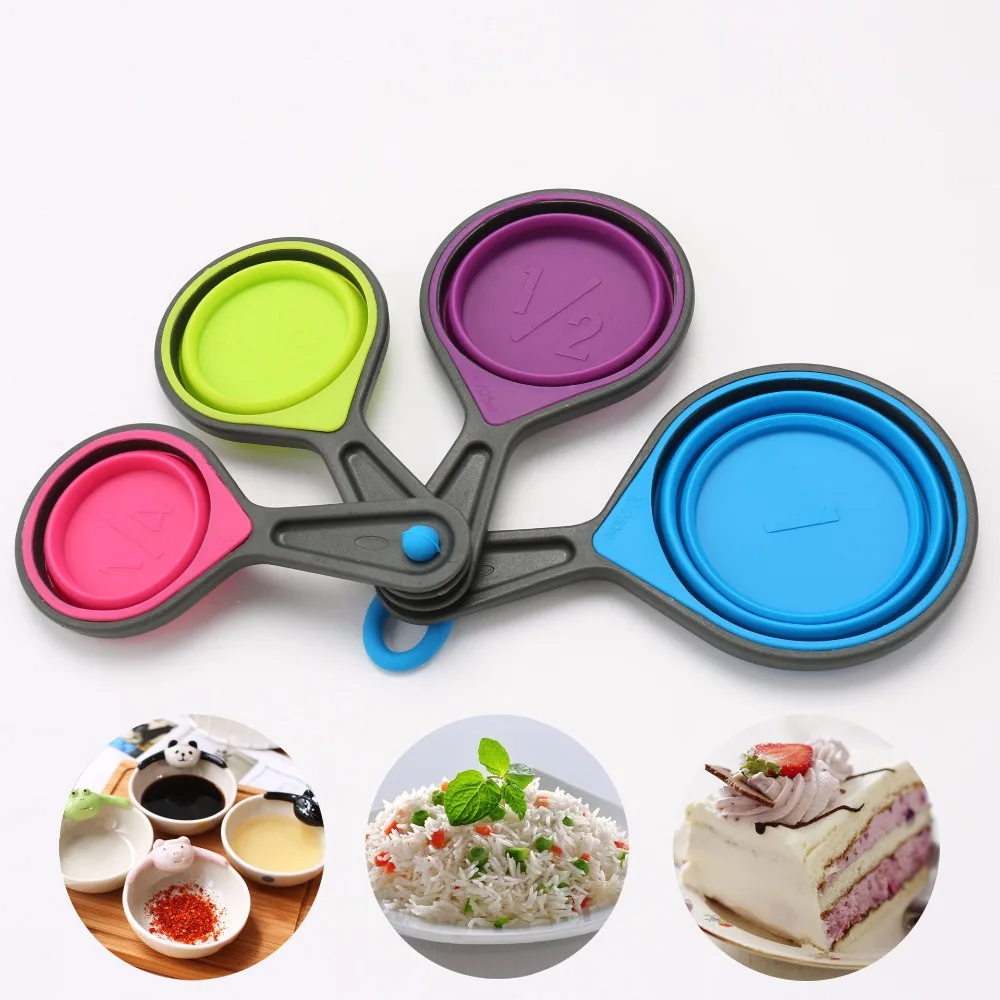 4pcs/set New Folding Silicone Measuring Set Grain Flour Shovel Tools Home Kitchen Measuring Cups Spoon For Baking LB 046
4pcs/set New Folding Silicone Measuring Set Grain Flour Shovel Tools Home Kitchen Measuring Cups Spoon For Baking LB 046