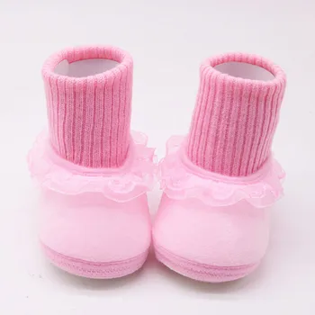 Lace Knitted Leather First Walkers For Baby Girl Anti-silp Prewalkers Booties Baby Shoes Crib Shoe
Lace Knitted Leather First Walkers For Baby Girl Anti-silp Prewalkers Booties Baby Shoes Crib Shoe