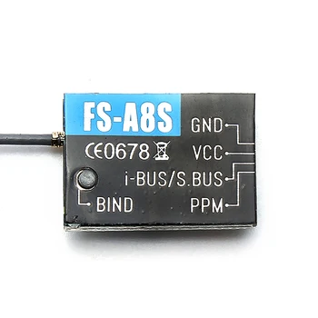 

Flysky FS-A8S 2.4G 8CH Mini Receiver with PPM i-BUS SBUS Output For Rc Airplane Compatible with FS-i4 FS-i6 FS-i6S FS-i6X FS-i10