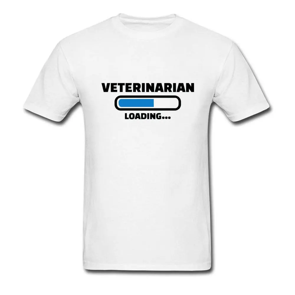 Veterinarian loading 11588 Street T Shirt for Men Pure Cotton Labor Day Tops Tees T-Shirt Short Sleeve New Fashion Round Collar Veterinarian loading 11588 white