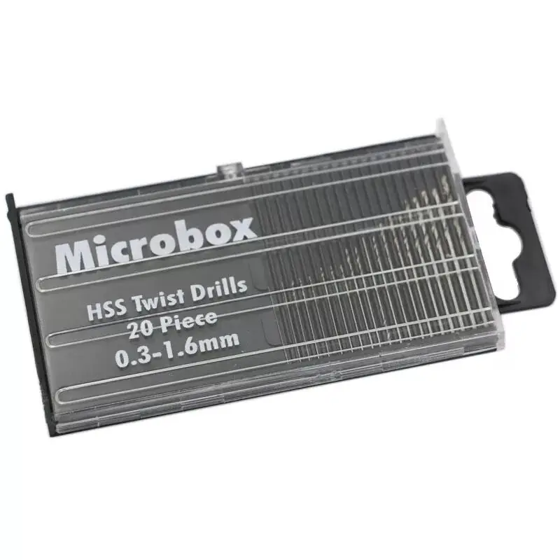 20pcs Precision Mini Micro HSS Twist Drill Bits Woodworking Tools Kit Set + Box 0.3-1.6mm for Jewelry & Watch Making
20pcs Precision Mini Micro HSS Twist Drill Bits Woodworking Tools Kit Set + Box 0.3-1.6mm for Jewelry & Watch Making