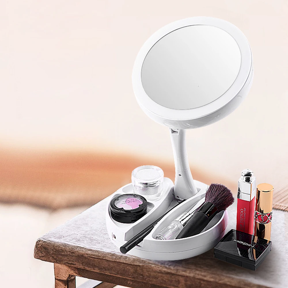Portable Folding 10x Magnifying LED Lighting Makeup Mirror Rotating 270 Degree USB Double Side Cosmetic Mirror Makeup Lamp
Portable Folding 10x Magnifying LED Lighting Makeup Mirror Rotating 270 Degree USB Double Side Cosmetic Mirror Makeup Lamp