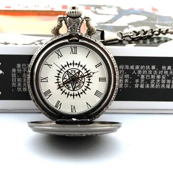Vintage Charm Kuroshitsuji Men Fashion Roman Number Quartz Punk Pocket Watch Women Man Necklace Pendant with Chain Gifts
Vintage Charm Kuroshitsuji Men Fashion Roman Number Quartz Punk Pocket Watch Women Man Necklace Pendant with Chain Gifts