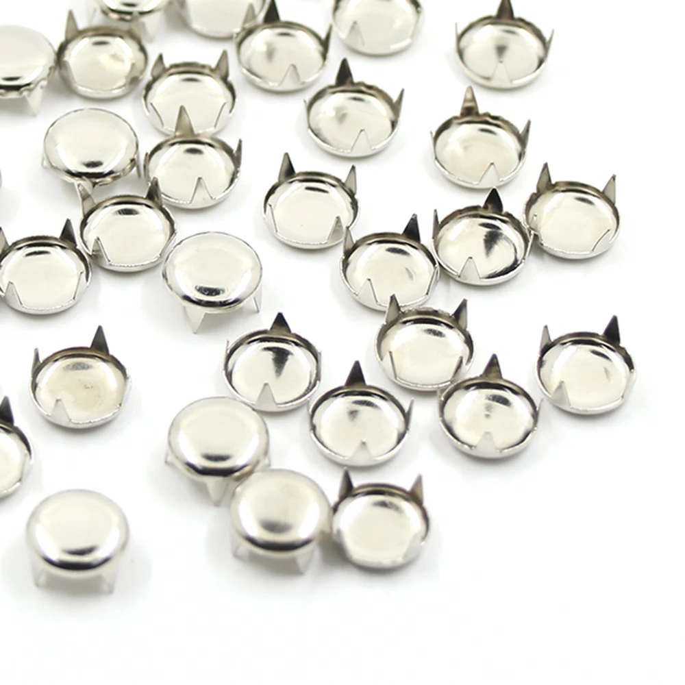 100Pcs Metal Studs Round Four Claw Rivets For Leather Sliver 6/7/8/9/10/12MM Studs Rivets For Clothes Accessories For Bags DIY
100Pcs Metal Studs Round Four Claw Rivets For Leather Sliver 6/7/8/9/10/12MM Studs Rivets For Clothes Accessories For Bags DIY