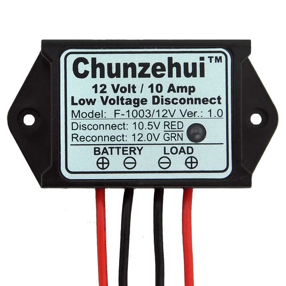 Chunzehui Low Voltage Disconnect Module LVD, 12V 10A, Protect/Prolong Battery Life.
Chunzehui Low Voltage Disconnect Module LVD, 12V 10A, Protect/Prolong Battery Life.