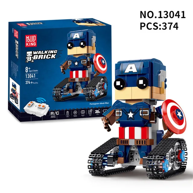 Блок RC legoed brickheadz Мстители бесконечные войны Marvel spuer hero brick heads headz строительные