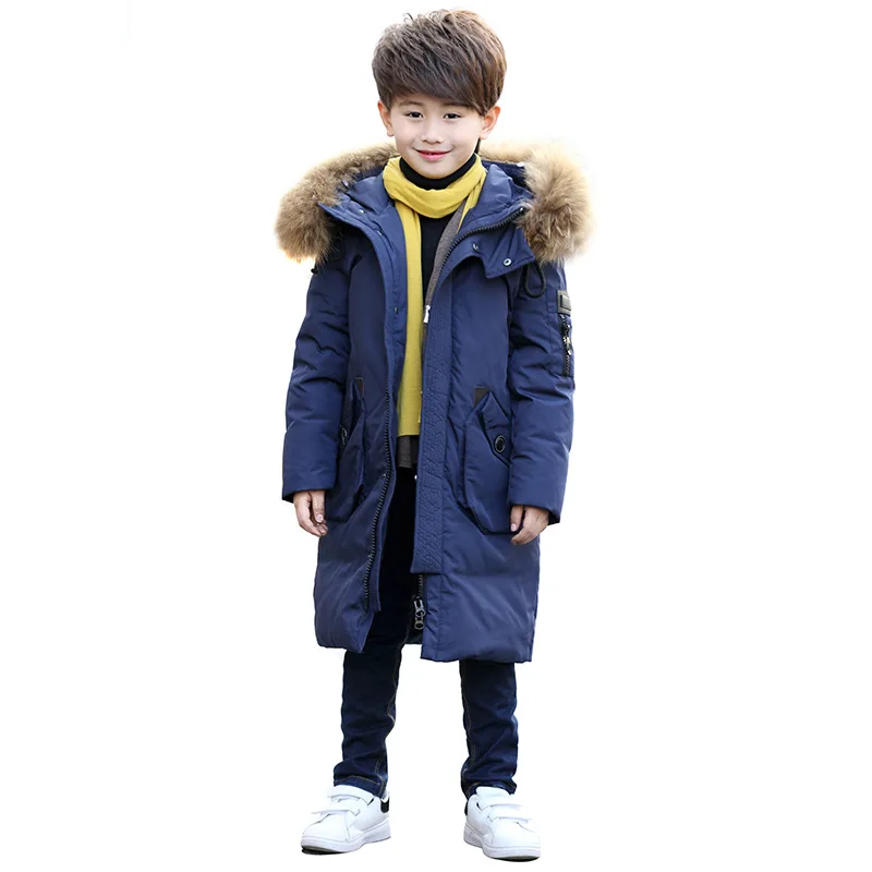 Boys Long Korean Style Down Parkas Teenager Fashion Fur Collar Hooded Outerwear Children Thicken Plush Casual Overcoat AA51915
Boys Long Korean Style Down Parkas Teenager Fashion Fur Collar Hooded Outerwear Children Thicken Plush Casual Overcoat AA51915