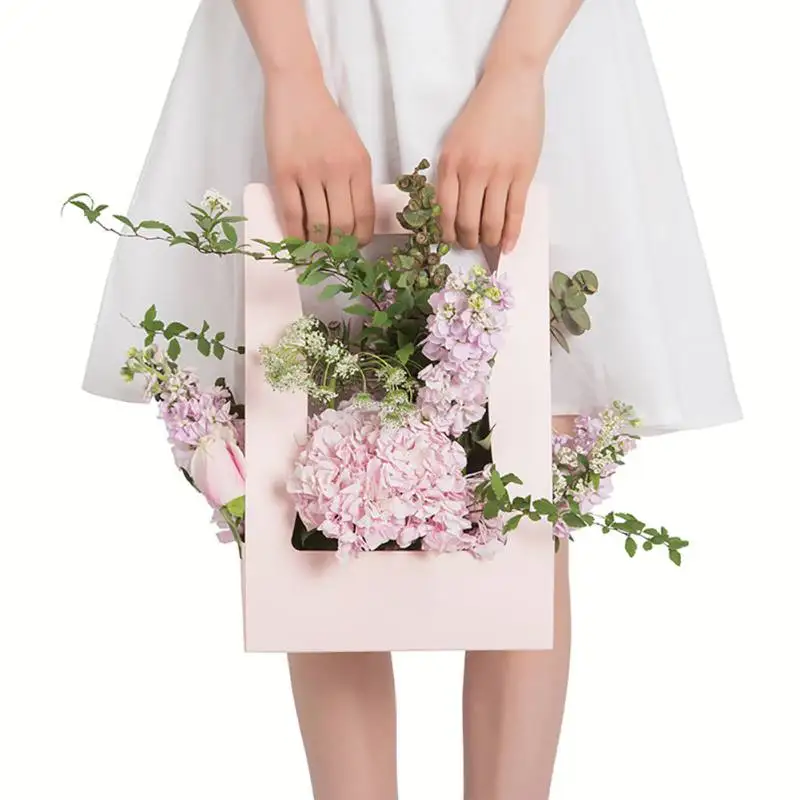 Foldable Waterproof Handheld Flower Holder Gift Packing Box Portable Flower Baske Paper Flower Basket
Foldable Waterproof Handheld Flower Holder Gift Packing Box Portable Flower Baske Paper Flower Basket