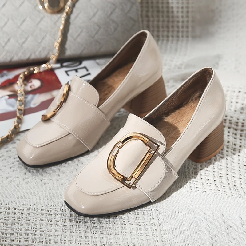 Autumn Winter New Women Pumps Faux Fur Women Casual Shoes Black Metal Buckle Slip-on Party Wedding Ladies Office Shoes 9790W
Autumn Winter New Women Pumps Faux Fur Women Casual Shoes Black Metal Buckle Slip-on Party Wedding Ladies Office Shoes 9790W