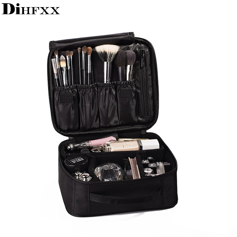 

High Quality Women Cosmetic Bag Travel Cosmetic Organizer Zipper Portable Makeup Bag Designers Trunk Make up bags DX-13