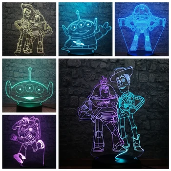 Toy Story Figure Buzz Lightyear 3D LED RGB Night Light 7 Color Change Desk Lamp USB Charge Teen Room Decor Child Christmas Gift
Toy Story Figure Buzz Lightyear 3D LED RGB Night Light 7 Color Change Desk Lamp USB Charge Teen Room Decor Child Christmas Gift