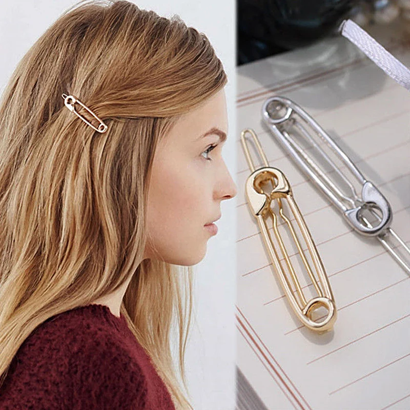 Hot 1 PC Women Fashion Paperclip Hair Clips Girls Metal Minimalist Personality Hairpin Pin Shape Girl Hair Accessories
Hot 1 PC Women Fashion Paperclip Hair Clips Girls Metal Minimalist Personality Hairpin Pin Shape Girl Hair Accessories