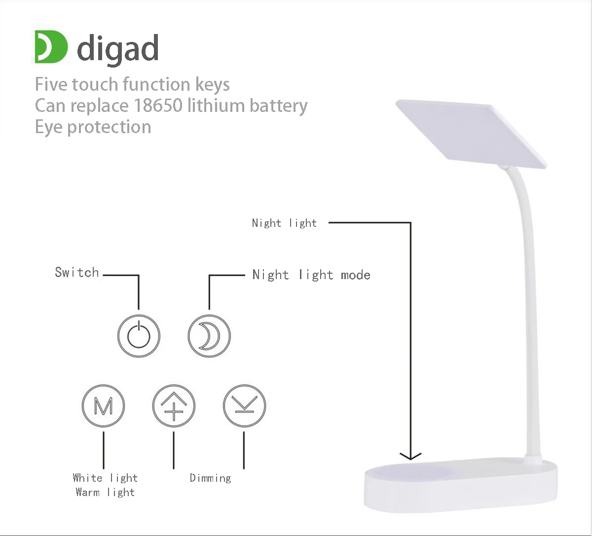 New 3W 40pc LED Desk Lamp Bending Freely Dimmable Rotatable Eye Care LED Touch-Sensitive Controller USB Charging Port Table Lamp
New 3W 40pc LED Desk Lamp Bending Freely Dimmable Rotatable Eye Care LED Touch-Sensitive Controller USB Charging Port Table Lamp