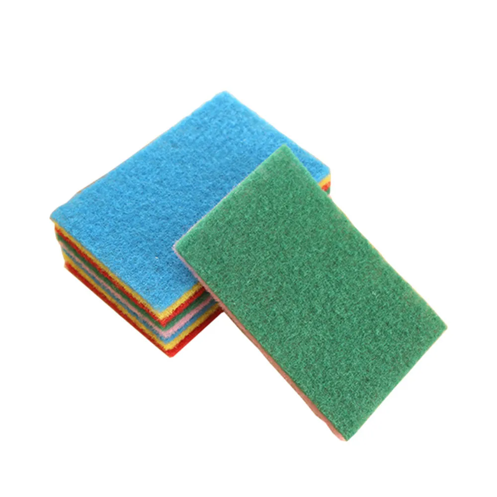 

10Pcs/Set Color Highly efficient Scouring Pad Dish Cloth Cleaning Wipers kitchen rags Strong Decontamination Dish Towels random