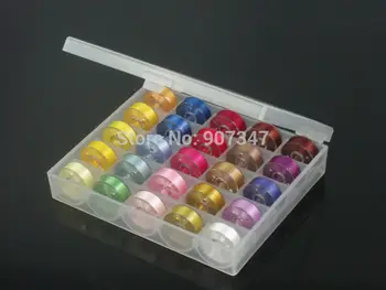 Pre-Wound Sewing Embroidery Bobbin Thread Filament 135m*25 Assorted Color Kit ,Size A + Plastic Transparent Acylic Box Storages
Pre-Wound Sewing Embroidery Bobbin Thread Filament 135m*25 Assorted Color Kit ,Size A + Plastic Transparent Acylic Box Storages