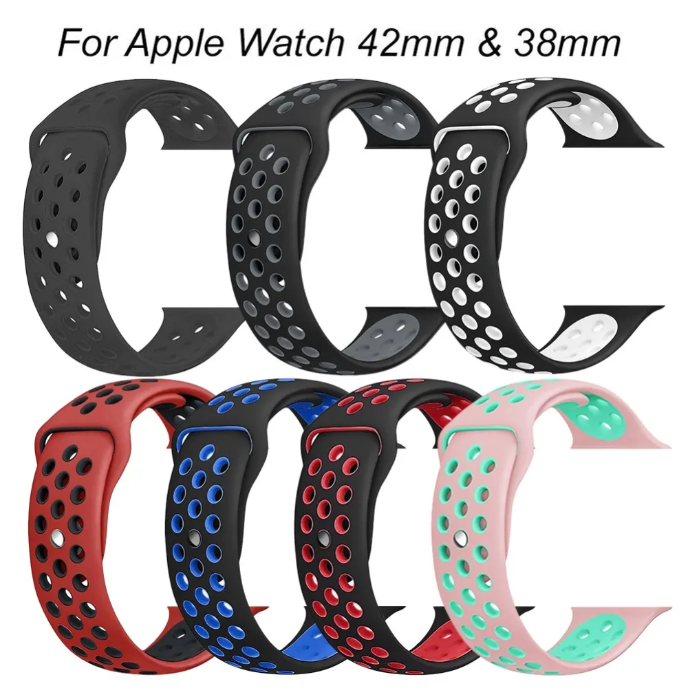7 Colors 38mm/42mm Replacement Sports Wrist Strap Double Color Silicone Comfortable Watch Band For Apple Watch i Watch 1PC J3
7 Colors 38mm/42mm Replacement Sports Wrist Strap Double Color Silicone Comfortable Watch Band For Apple Watch i Watch 1PC J3
