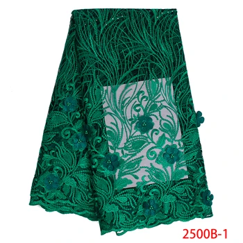 African Lace Fabric 2019 High Quality Lace Sells Well Fashion French 3d Green Lace Fabric With Beads For Party Dress GD2500B-1
African Lace Fabric 2019 High Quality Lace Sells Well Fashion French 3d Green Lace Fabric With Beads For Party Dress GD2500B-1