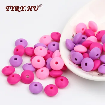 TYRY.HU BPA Free 60Pcs Silicone Lentil Abacus Beads For Jewelry Making Food Grade Baby Chewed Beads Creative Colors Combination
TYRY.HU BPA Free 60Pcs Silicone Lentil Abacus Beads For Jewelry Making Food Grade Baby Chewed Beads Creative Colors Combination