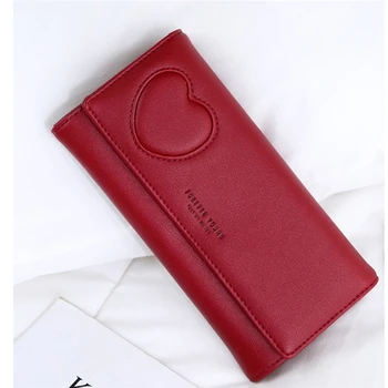 Fashion Newest Women Heart Clasp Hasp Long Wallet Three Fold Lady Purse Change Clutch Money Clips Female Carteira Woman Bag
Fashion Newest Women Heart Clasp Hasp Long Wallet Three Fold Lady Purse Change Clutch Money Clips Female Carteira Woman Bag