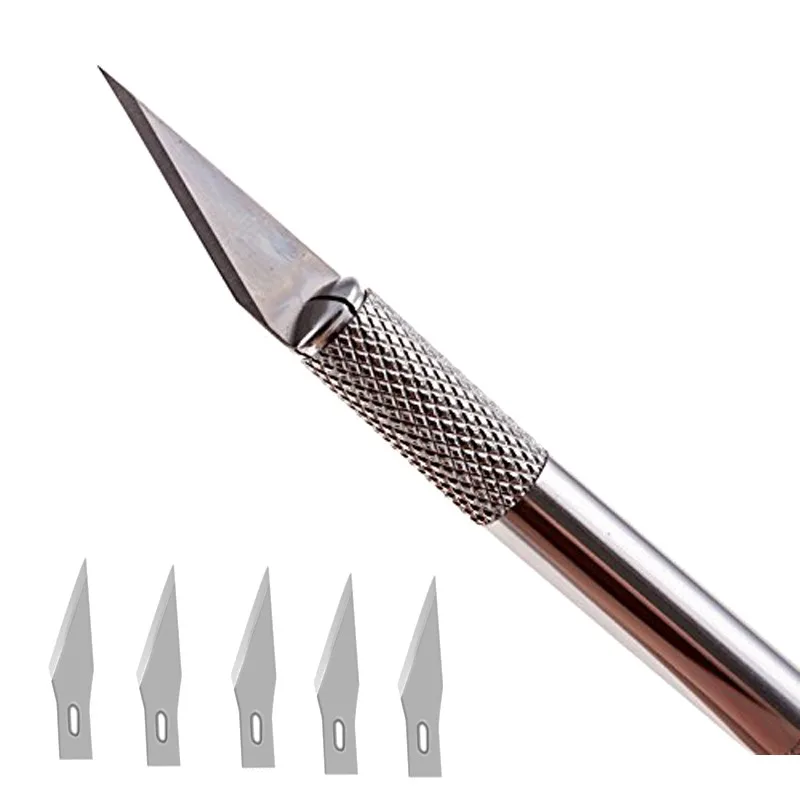 High Quality 1set Metal Handle Paper Cutter Craft Pen Knives Engraving Knife DIY Hand Tool
High Quality 1set Metal Handle Paper Cutter Craft Pen Knives Engraving Knife DIY Hand Tool