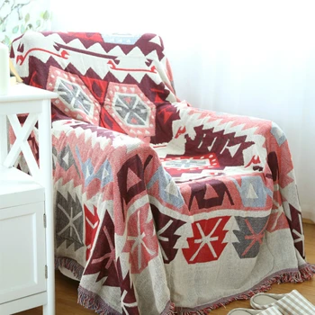 Bohemian geometry decorative thorw on safa/bed quality thicker Cotton knitting blanket with tassel towel red&pink&yellow color
Bohemian geometry decorative thorw on safa/bed quality thicker Cotton knitting blanket with tassel towel red&pink&yellow color