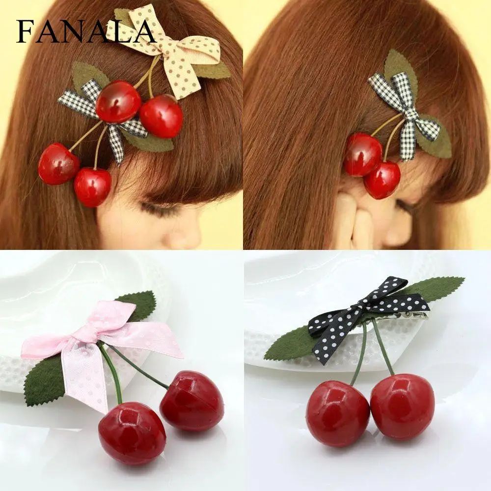 Clip Jewelry Hairpins Tiaras Fashion Bow Headwear Cherry Retro Accessories Barrettes Hair Women Hair
Clip Jewelry Hairpins Tiaras Fashion Bow Headwear Cherry Retro Accessories Barrettes Hair Women Hair