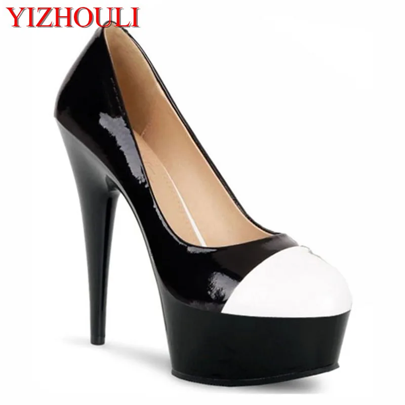 

Women Round Toe Height Platform Extreme High Heels Shoes 15CM Snake Sexy Pumps Nightclub Evening Party Dance Shoes